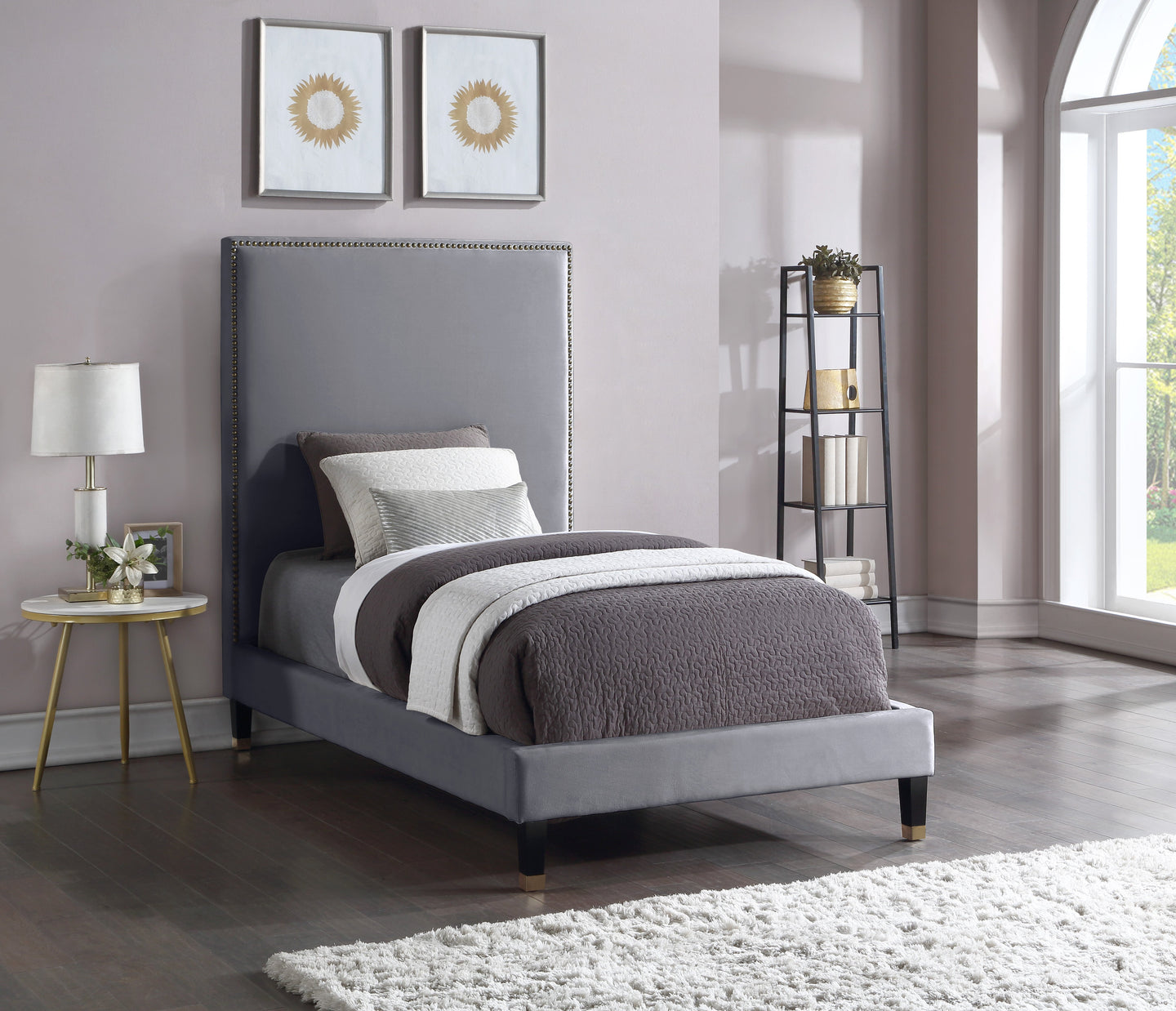 Harlie Velvet Bed - Sterling House Interiors (7679021973752)