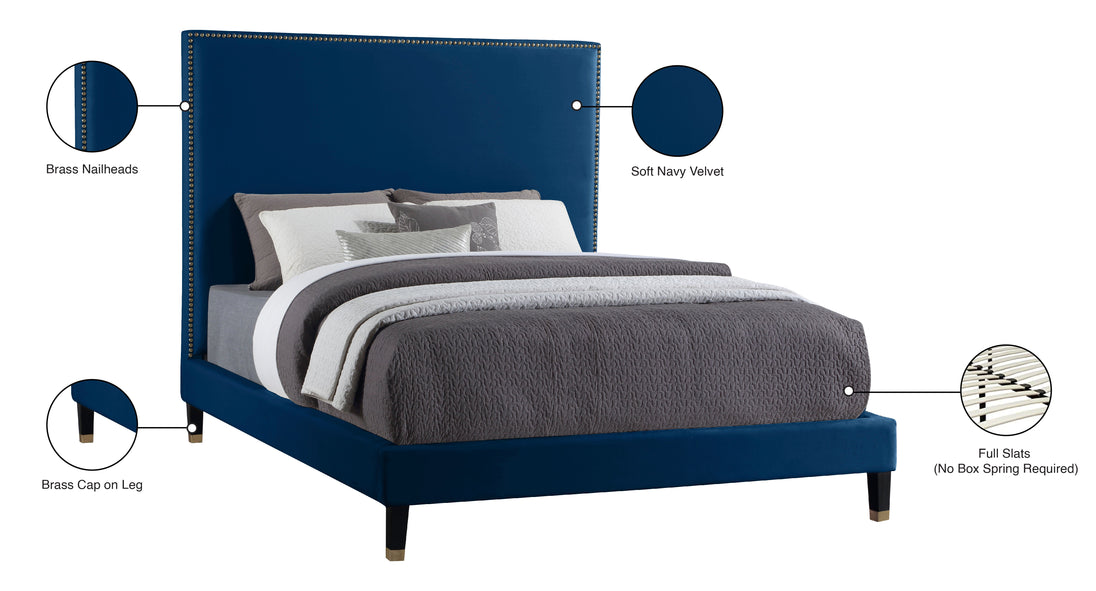 Harlie Velvet Bed - Sterling House Interiors (7679021973752)