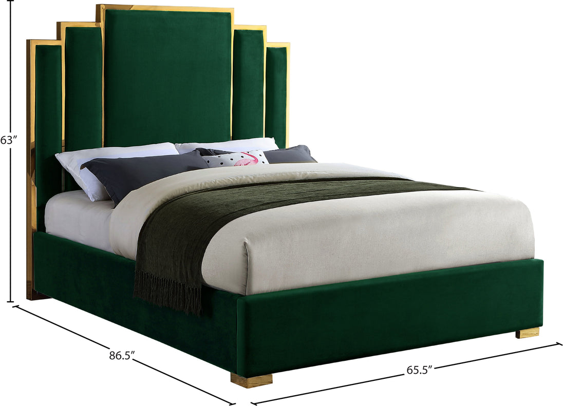 Hugo Velvet Bed - Furniture Depot