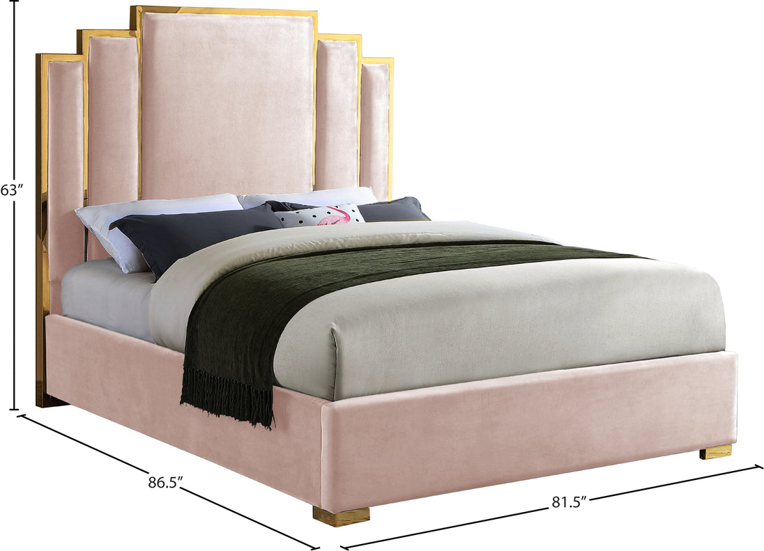 Hugo Velvet Bed - Furniture Depot