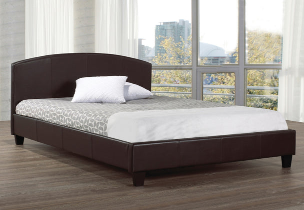 133 Upholstered Bed - Espresso - Furniture Depot