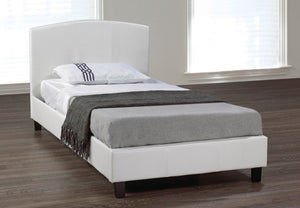 133 Upholstered Bed - White - Furniture Depot