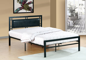 Metal Bed with Black PU 141 - Furniture Depot