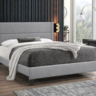 5354 Light grey fabric bed - Furniture Depot