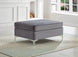 Emma Collection - Velvet Fabric Deep Tufting in Grey - Furniture Depot
