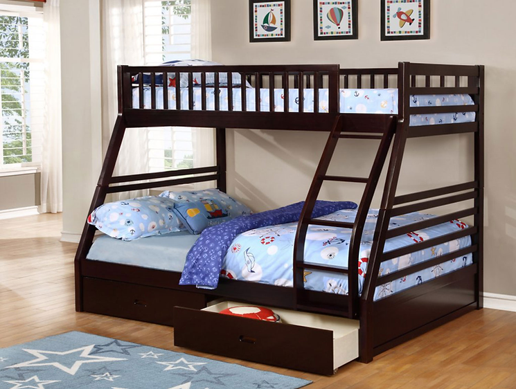 Weatherholt Twin Over Full Bunk Bed with Drawers - Furniture Depot