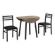 I 1003 Dining Set - 3pcs Set / Dark Taupe Top / Black Metal - Furniture Depot (7881061662968)