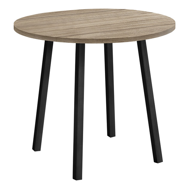 I 1003 Dining Set - 3pcs Set / Dark Taupe Top / Black Metal - Furniture Depot (7881061662968)