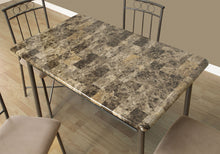 Load image into Gallery viewer, I 1029 Dining Set - 5pcs Set / Espresso Marble / Bronze Metal - Furniture Depot