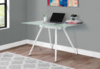I 1032 Computer Desk - 28"X 48" / White / 8mm Tempered Glass - Furniture Depot (7881062285560)
