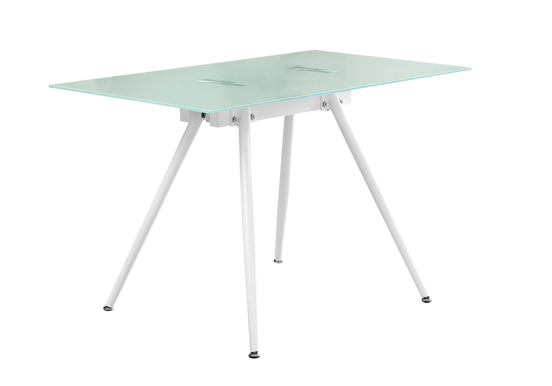 I 1032 Computer Desk - 28"X 48" / White / 8mm Tempered Glass - Furniture Depot (7881062285560)