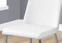 Load image into Gallery viewer, I 1033 Dining Chair - 2pcs / 37&quot;H / White Leather-Look / Chrome - Furniture Depot (7881062383864)