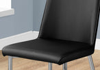 I 1034 Dining Chair - 2pcs / 37"H / Black Leather-Look / Chrome - Furniture Depot (7881062482168)