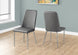 I 1035 Dining Chair - 2pcs / 37"H / Grey Leather-Look / Chrome - Furniture Depot (7881062547704)