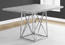Load image into Gallery viewer, I 1043 Dining Table - 36&quot;X 48&quot; / Grey Cement / Chrome Metal - Furniture Depot