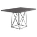 I 1059 Dining Table - 36"X 48" / Grey / Chrome Metal - Furniture Depot