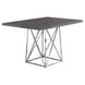 I 1059 Dining Table - 36"X 48" / Grey / Chrome Metal - Furniture Depot
