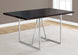 I 1064 Dining Table - 36"X 60" / Espresso / Chrome Metal - Furniture Depot (7881063792888)