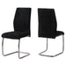 I 1067 Dining Chair - 2pcs / 39"H / Black Velvet / Chrome - Furniture Depot (7881063858424)