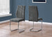 I 1068 Dining Chair - 2pcs / 39"H / Dark Grey Velvet / Chrome - Furniture Depot (7881063989496)