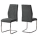 I 1068 Dining Chair - 2pcs / 39"H / Dark Grey Velvet / Chrome - Furniture Depot (7881063989496)