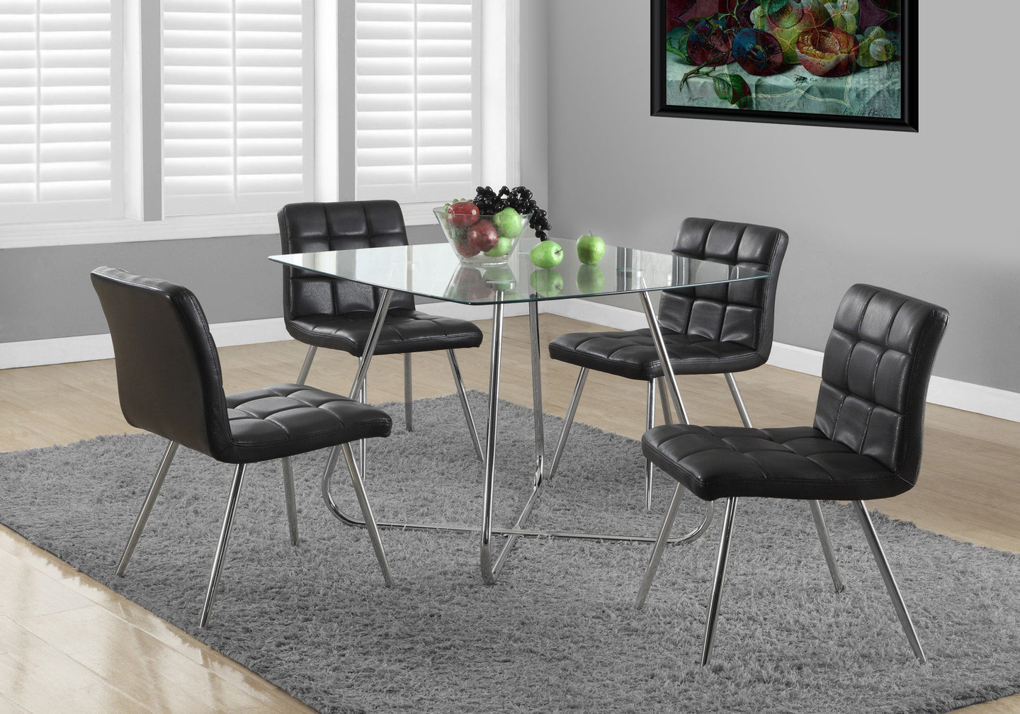 I 1070 Dining Table - 40"Dia Chrome With 8mm Tempered Glass - Furniture Depot (7881064120568)