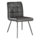 I 1072 Dining Chair - 2pcs / 32"H / Grey Leather-Look / Chrome - Furniture Depot (7881064317176)