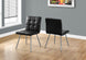 I 1073 Dining Chair - 2pcs / 32"H / Black Leather-Look / Chrome - Furniture Depot
