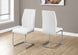 I 1075 Dining Chair - 2pcs / 39"H / White Leather-Look / Chrome - Furniture Depot (7881064513784)
