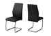 I 1076 Dining Chair - 2pcs / 39"H / Black Leather-Look / Chrome - Furniture Depot