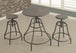 I 1085 Dining Set - 3pcs Set / Distressed Brown / Bronze Metal - Furniture Depot (7881064874232)