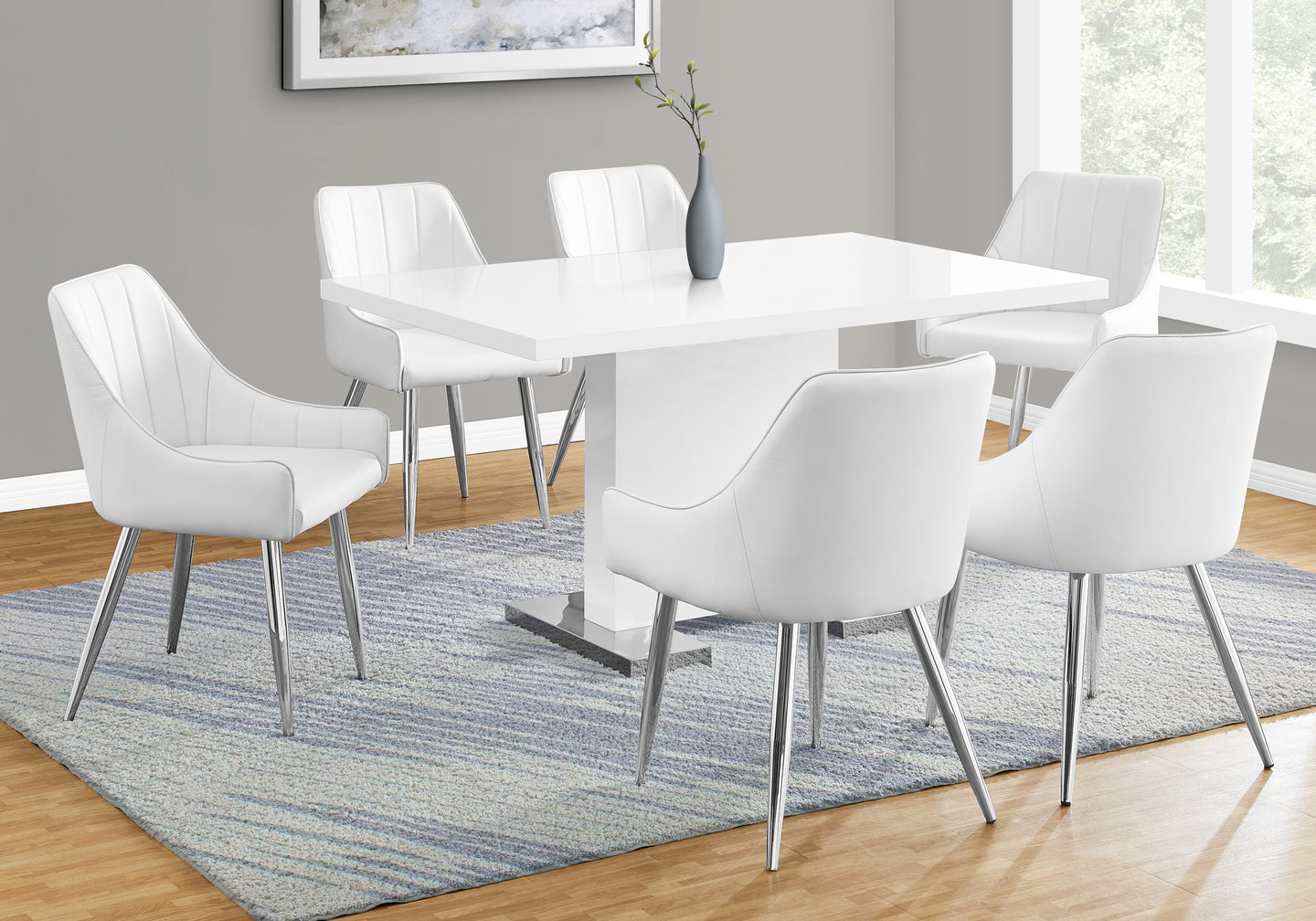 I 1090 Dining Table - 35"X 60" / High Glossy White - Furniture Depot (7881065365752)
