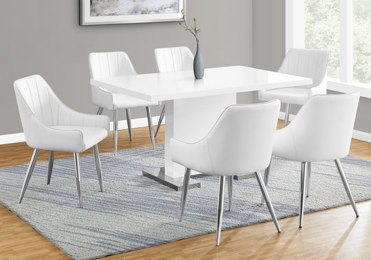 I 1090 Dining Table - 35"X 60" / High Glossy White - Furniture Depot (7881065365752)