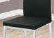 I 1092 Dining Chair - 2pcs / 38"H / Black Leather-Look / Chrome - Furniture Depot (7881065464056)