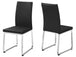 I 1092 Dining Chair - 2pcs / 38"H / Black Leather-Look / Chrome - Furniture Depot (7881065464056)