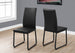 I 1106 Dining Chair - 2pcs / 38"H / Black Leather-Look / Black - Furniture Depot (7881066021112)