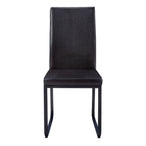 I 1106 Dining Chair - 2pcs / 38"H / Black Leather-Look / Black - Furniture Depot (7881066021112)