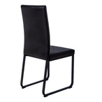 I 1106 Dining Chair - 2pcs / 38"H / Black Leather-Look / Black - Furniture Depot (7881066021112)