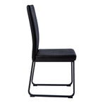 I 1106 Dining Chair - 2pcs / 38"H / Black Leather-Look / Black - Furniture Depot (7881066021112)