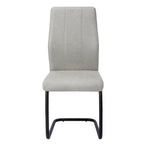 I 1113 Dining Chair - 2pcs / 39"H / Grey Fabric / Black Metal - Furniture Depot (7881066873080)