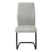 I 1113 Dining Chair - 2pcs / 39"H / Grey Fabric / Black Metal - Furniture Depot (7881066873080)