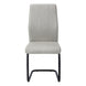 I 1113 Dining Chair - 2pcs / 39"H / Grey Fabric / Black Metal - Furniture Depot (7881066873080)