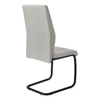 I 1113 Dining Chair - 2pcs / 39"H / Grey Fabric / Black Metal - Furniture Depot (7881066873080)
