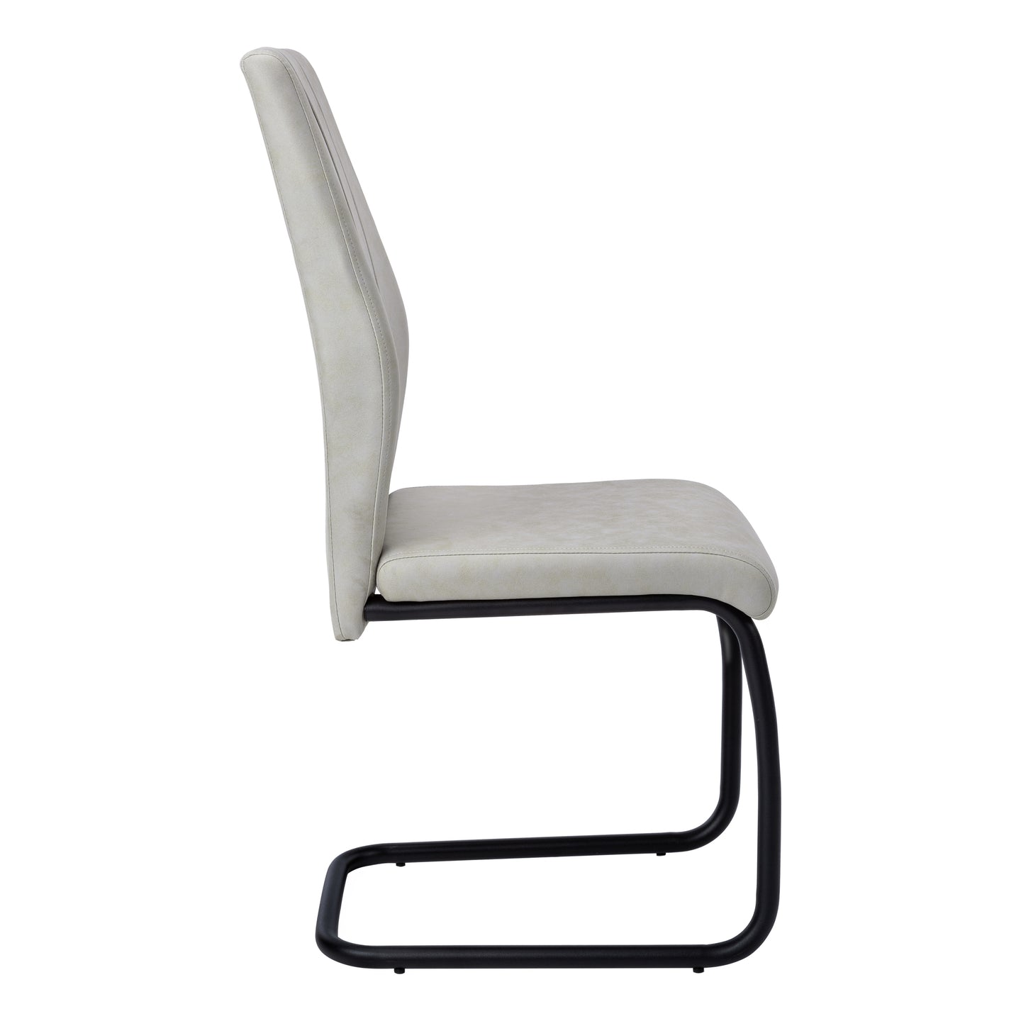 I 1113 Dining Chair - 2pcs / 39"H / Grey Fabric / Black Metal - Furniture Depot (7881066873080)