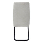 I 1113 Dining Chair - 2pcs / 39"H / Grey Fabric / Black Metal - Furniture Depot (7881066873080)