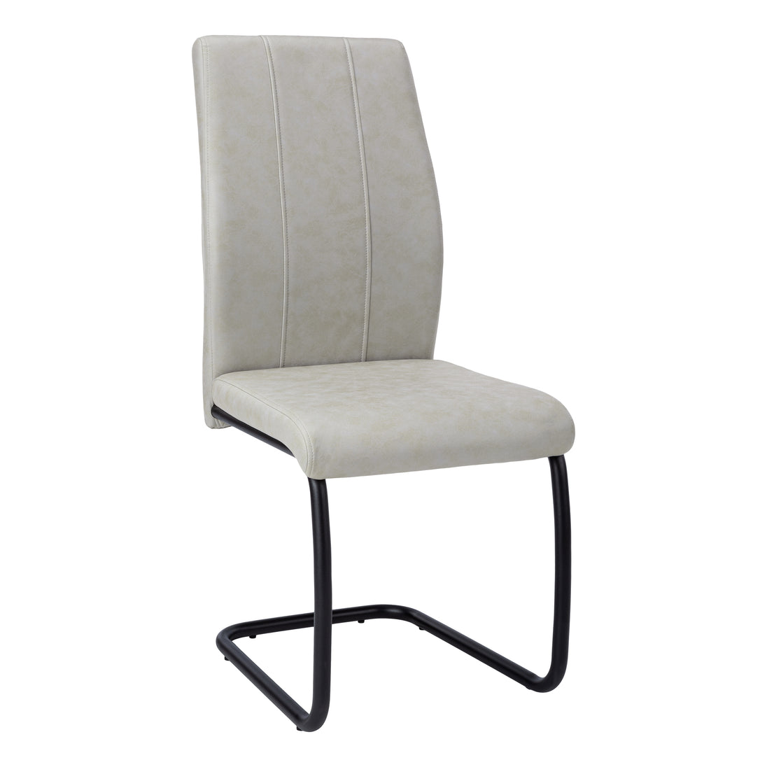 I 1113 Dining Chair - 2pcs / 39"H / Grey Fabric / Black Metal - Furniture Depot (7881066873080)