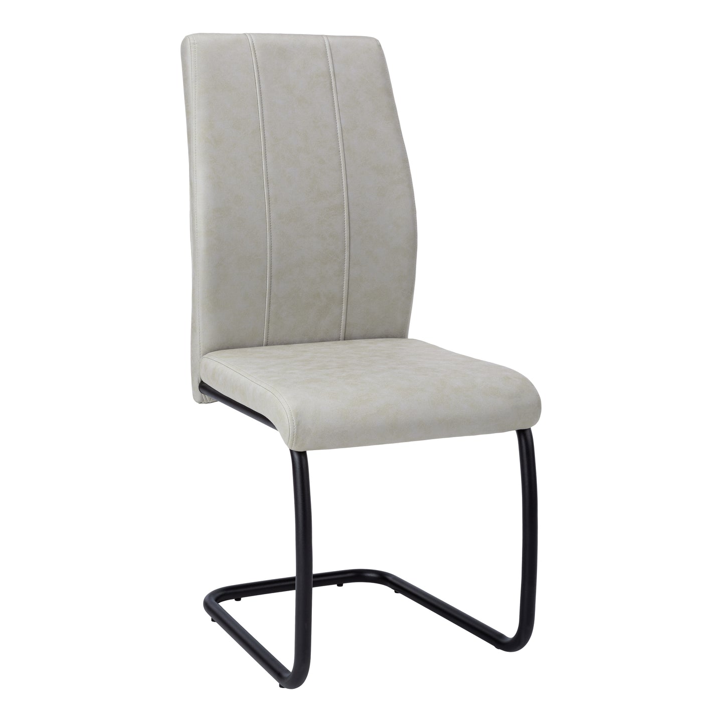 I 1113 Dining Chair - 2pcs / 39"H / Grey Fabric / Black Metal - Furniture Depot (7881066873080)