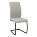 I 1113 Dining Chair - 2pcs / 39"H / Grey Fabric / Black Metal - Furniture Depot (7881066873080)