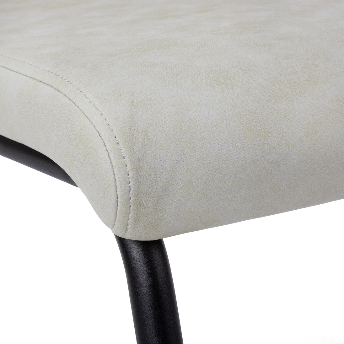 I 1113 Dining Chair - 2pcs / 39"H / Grey Fabric / Black Metal - Furniture Depot (7881066873080)