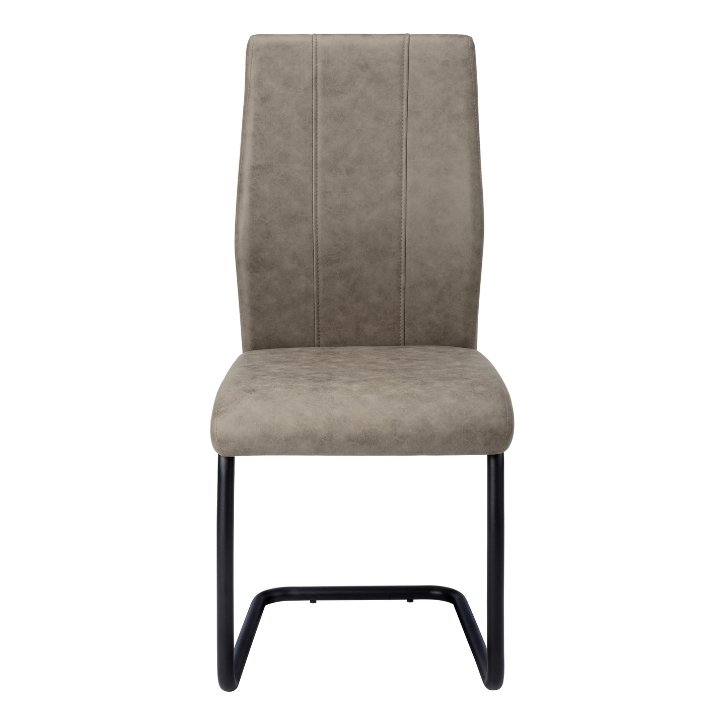 I 1114 Dining Chair - 2pcs / 39"H / Taupe Fabric / Black Metal - Furniture Depot (7881067069688)